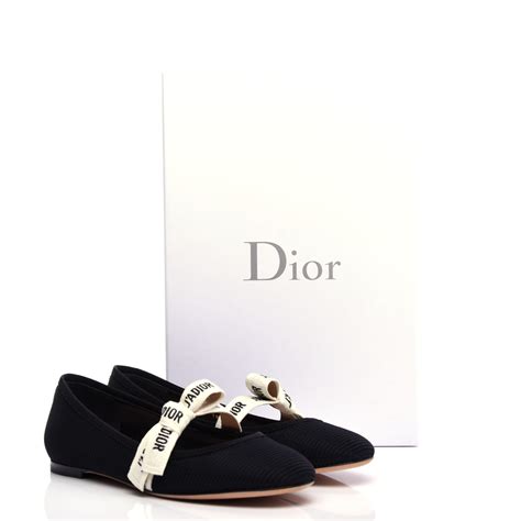 dior black ribbon flats|Christian Dior Black Fabric Ribbon Embroidered J'Adior Ballet .